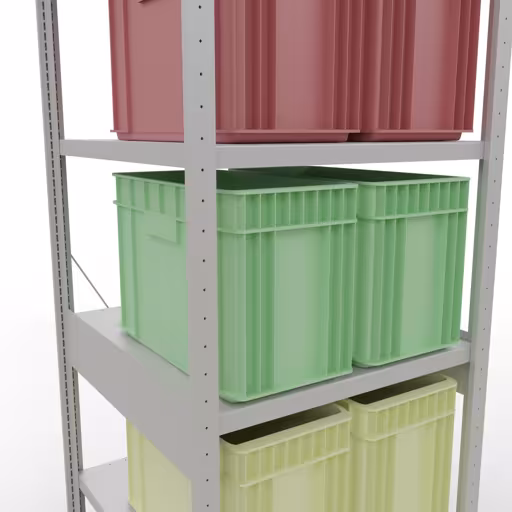 Figuur nr. 15 van het artikel basisplank, legbord, insteeksysteem MULTIplus250, 2500 x 750 x 800 mm, 6 legborden, kruisschoor, RAL 7035 lichtgrijs uit de productgroep insteeksysteem van Schulte Lagertechnik.