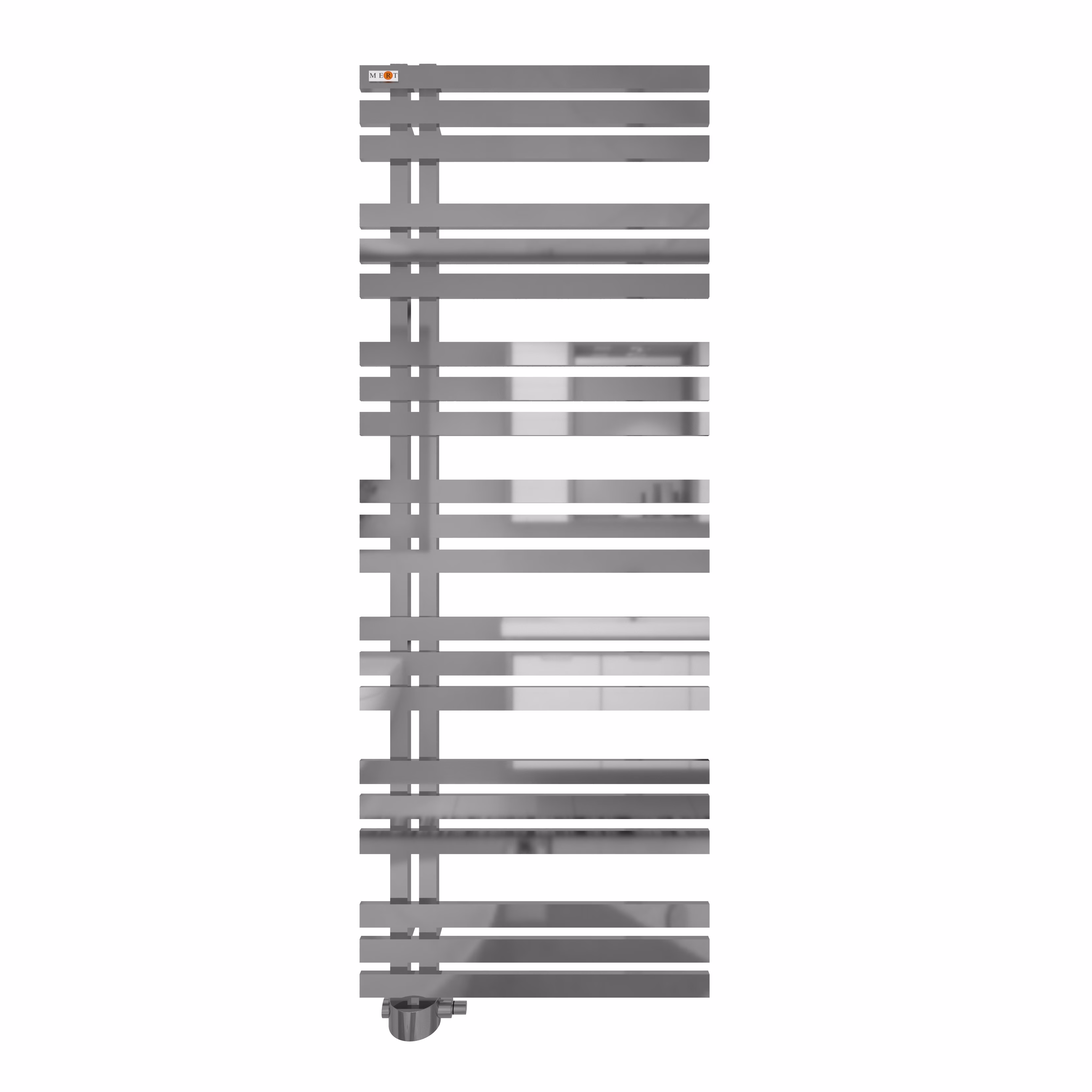 Mert Design badkamer radiator model Elen, chroom, 500x800 mm