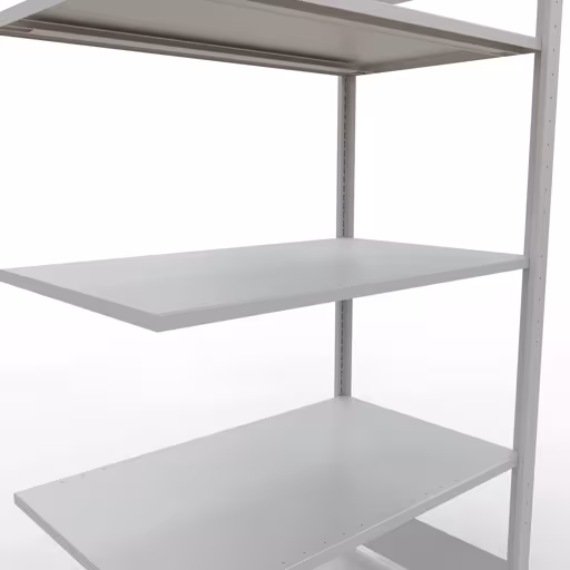 Aanbouwrekken, legborden, insteeksysteem MULTIplus150, 2000 x 1000 x 600 mm (HxBxD), 5 legborden, lengtestangen, RAL 7035 lichtgrijs met de GTIN 4004514293329 Aanbouwrekken, legbordstellingen, insteeksysteem MULTIplus150, 2000 x 1000 x 600 mm, 5 legborden, RAL 7035 lichtgrijs van Schulte Lagertechnik met artikelnr. 32665-LR