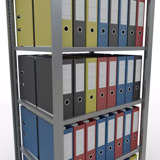 Afbeelding nr. 13 van het artikel, kantoorrekken, insteeksysteem MULTIplus150, 2000 x 750 x 600 mm, 6 legborden, verzinkt, zonder middenaanslag uit de productgroep kantoorrekken van Schulte Lagertechnik