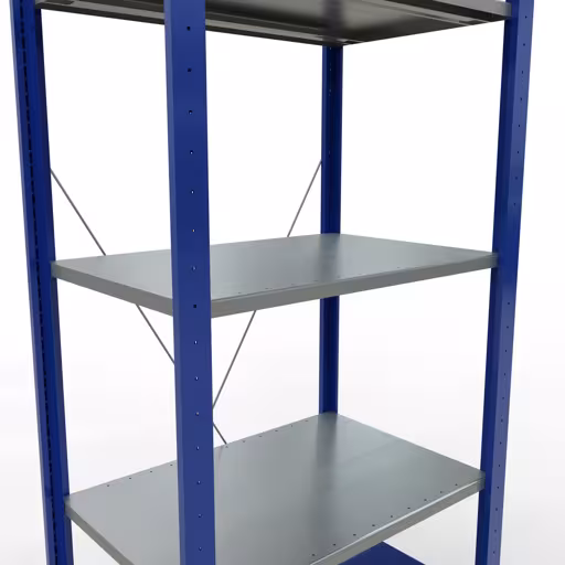 Productafbeelding nr. 11 van het artikel basisrek, legbord, insteeksysteem MULTIplus150, 2000 x 750 x 500 mm, 5 legborden, RAL 5010 gentiaanblauw/verzinkt/verzinkt uit het insteeksysteem-assortiment van Schulte Lagertechnik