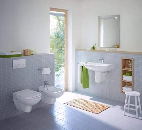 Duravit wandcloset D-Code, randloos, laagspoelend, wit, inclusief closetzitting met soft-close mechanisme