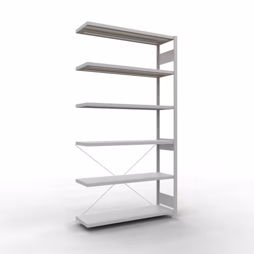 Insteeksysteem opzetplank 2500x1300x400 mm, type 250 kg, lichtgrijs van Schulte Lagertechnik Insteeksysteem opzetplank 2500x1300x400 mm, type 250 kg, lichtgrijs, opzetplank, art.nr. 32846-130