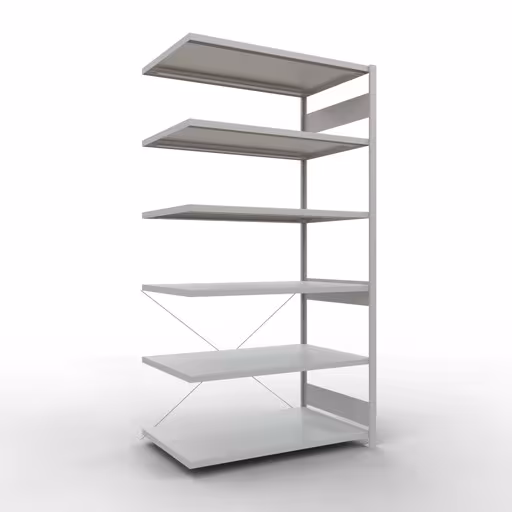 Insteeksysteem opzetplank 2500x1300x800 mm, type 250 kg, lichtgrijs van Schulte Lagertechnik Insteeksysteem opzetplank 2500x1300x800 mm, type 250 kg, lichtgrijs, opzetplank, art.nr. 32886-130