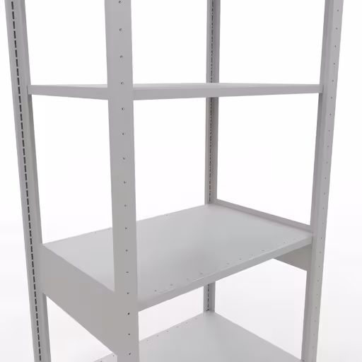 Extra afbeelding van het artikel Basisplank, legplank, insteeksysteem MULTIplus150, 2500 x 750 x 500 mm, 6 legborden, lengtestangen, RAL 7035 lichtgrijs van basisplank