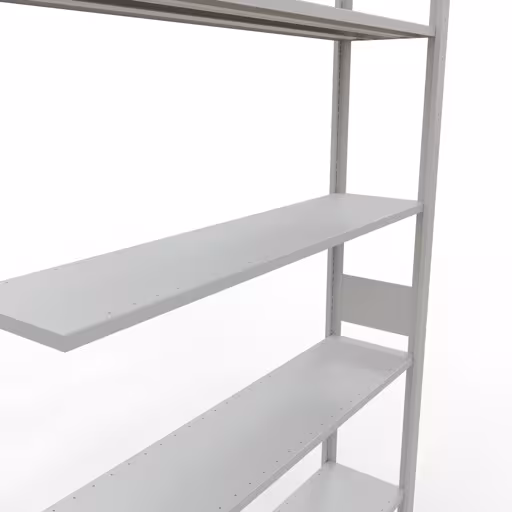 Aanbouwrekken, rekken, insteeksysteem MULTIplus150, 3000 x 1300 x 300 mm (HxBxD), 7 planken, lengtestangen, RAL 7035 lichtgrijs met artikelnr. 32637-130-LR Aanbouwrekken, rekken, insteeksysteem MULTIplus150, 3000 x 1300 x 300 mm, 7 legborden, lengtestangen, RAL 7035 lichtgrijs van Schulte Lagertechnik uit de categorie insteeksystemen