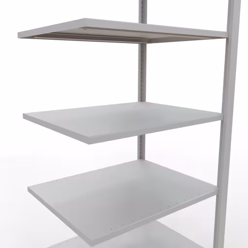 Afbeelding nr. 13 van het artikel aanbouwrekken, kantoorrekken, insteeksysteem MULTIplus150, 2300 x 750 x 600 mm, 7 planken, lengtestangen, zonder middenaanslag, lichtgrijs uit de productgroep kantoorrekken van Schulte Lagertechnik