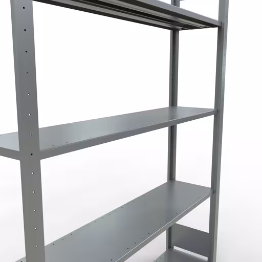 Extra afbeelding van het artikel Basisplank, legbord, insteeksysteem MULTIplus150, 2000 x 1300 x 300 mm (HxBxD), 5 legborden, lengtestangen, verzinkt Extra afbeelding van het artikel Basisplank, legplank, insteeksysteem MULTIplus150, 2000 x 1300 x 300 mm, 5 legborden, lengtestangen, verzinkt vanaf basisplank