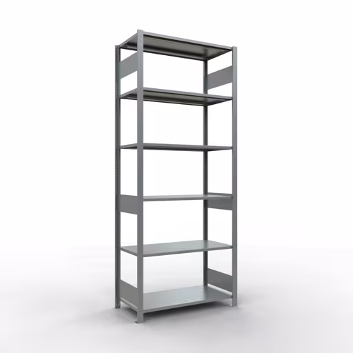 Productafbeelding nr. 12 van het artikel basisrek, legbord, insteeksysteem MULTIplus150, 2500 x 1000 x 500 mm, 6 legborden, verzinkt uit het insteeksysteem assortiment van Schulte Lagertechnik