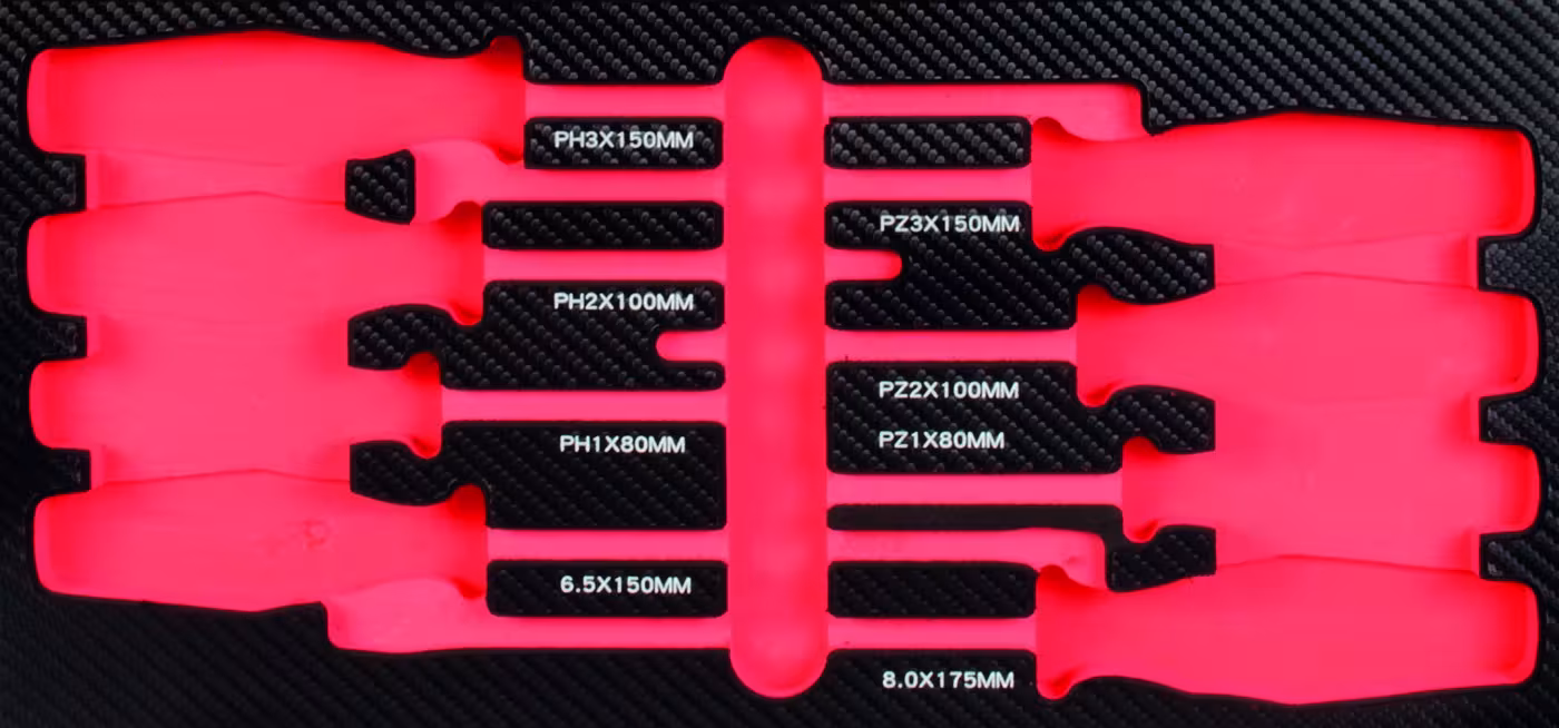Schroevendraaierinzet voor 8 kruiskopschroeven PH, PZ en SL van PROJAHN Inzetschroevendraaier voor 8 kruiskopschroeven PH, PZ en SL, organisatiesystemen & werkplaatswagens