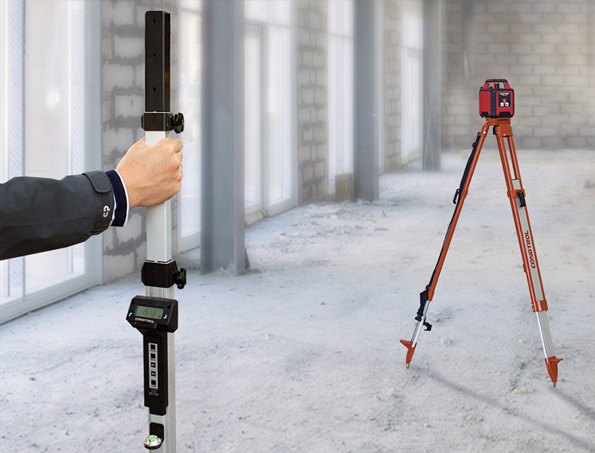 Ohne Text 847654 Digitale meetlat Digi Staff met LCD en spaak