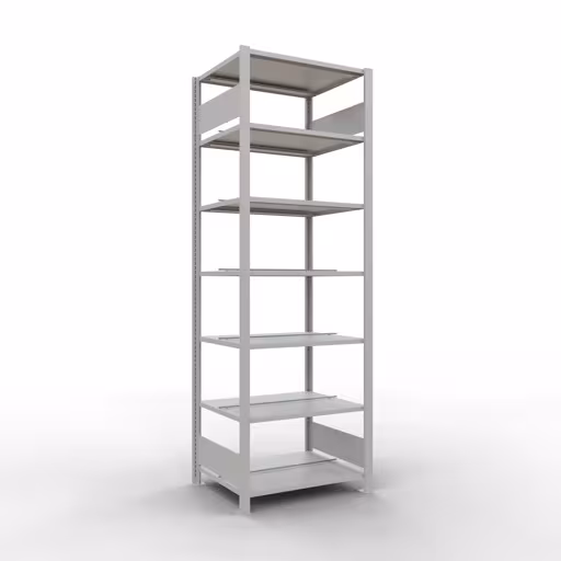 Figuur nr. 14 van het artikel basisplank, kantoorplank, insteeksysteem MULTIplus150, 2300 x 750 x 600 mm, 7 planken, met middenaanslag, lichtgrijs uit de productgroep kantoorplanken van het merk Schulte Lagertechnik.