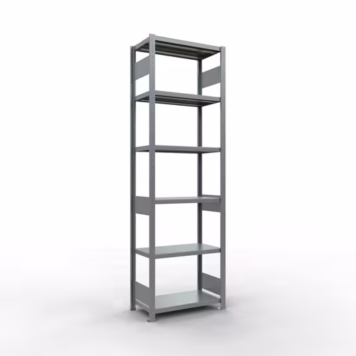 Figuur nr. 13 van het artikel basisrek, legplank, insteeksysteem MULTIplus250, 2500 x 750 x 400 mm, 6 legborden, lengtestangen, verzinkt uit de insteeksysteem productgroep van Schulte Lagertechnik.