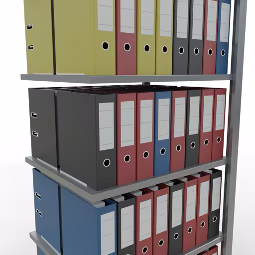 Afbeelding nr. 10 van het artikel, kantoorrekken, insteeksysteem MULTIplus150, 2000 x 750 x 600 mm, 6 legborden, verzinkt, zonder middenaanslag uit de productgroep kantoorrekken van Schulte Lagertechnik
