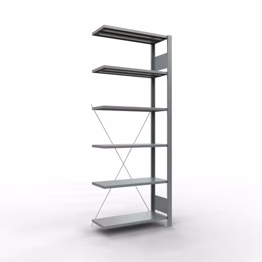 Afbeelding nr. 12 van het artikel, kantoorrekken, insteeksysteem MULTIplus85, 2000 x 750 x 300 mm, 6 legborden, verzinkt, zonder aanslaglijst uit de productgroep kantoorrekken van Schulte Lagertechnik
