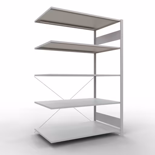 Extra afbeelding van het artikel insteeksysteem opzetplank 2000x1300x800 mm, type 150 kg, lichtgrijs vanaf opzetplank