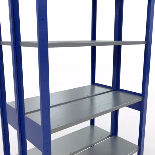 Extra afbeelding van het artikel Basisplank, dubbele plank, plankinsteeksysteem MULTIplus150, 2500 x 1000 x (2x300) mm, 2x6 planken, lengtestangen, RAL 5010 gentiaanblauw uit dubbele planken