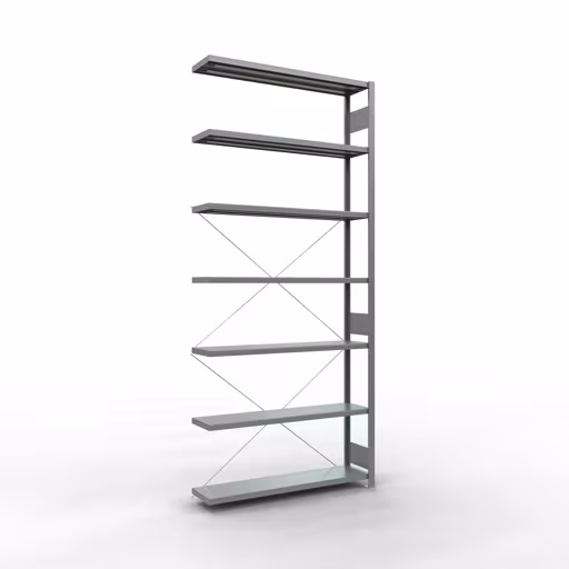 Insteeksysteem aanbouwstelling 3000x1300x300 mm, type 250 kg, verzinkt van Schulte Lagertechnik Insteeksysteem opzetplank 3000x1300x300 mm, type 250 kg, verzinkt, opzetplank, art.nr. 12937-130