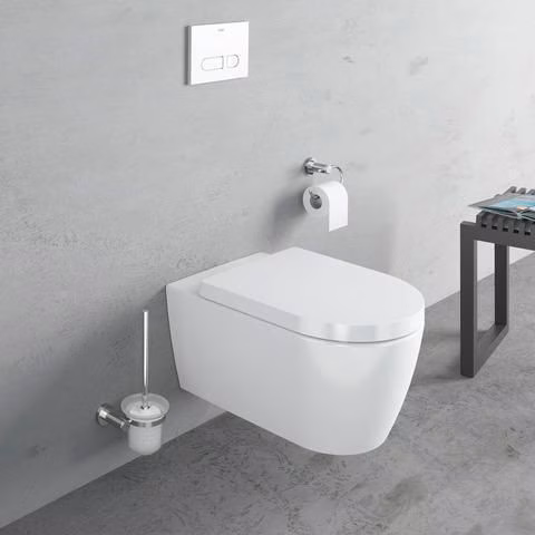 Duravit ME by Starck wandcloset, randloos, Durafix inbouwspoel, wit, inclusief closetzitting met soft-close mechanisme