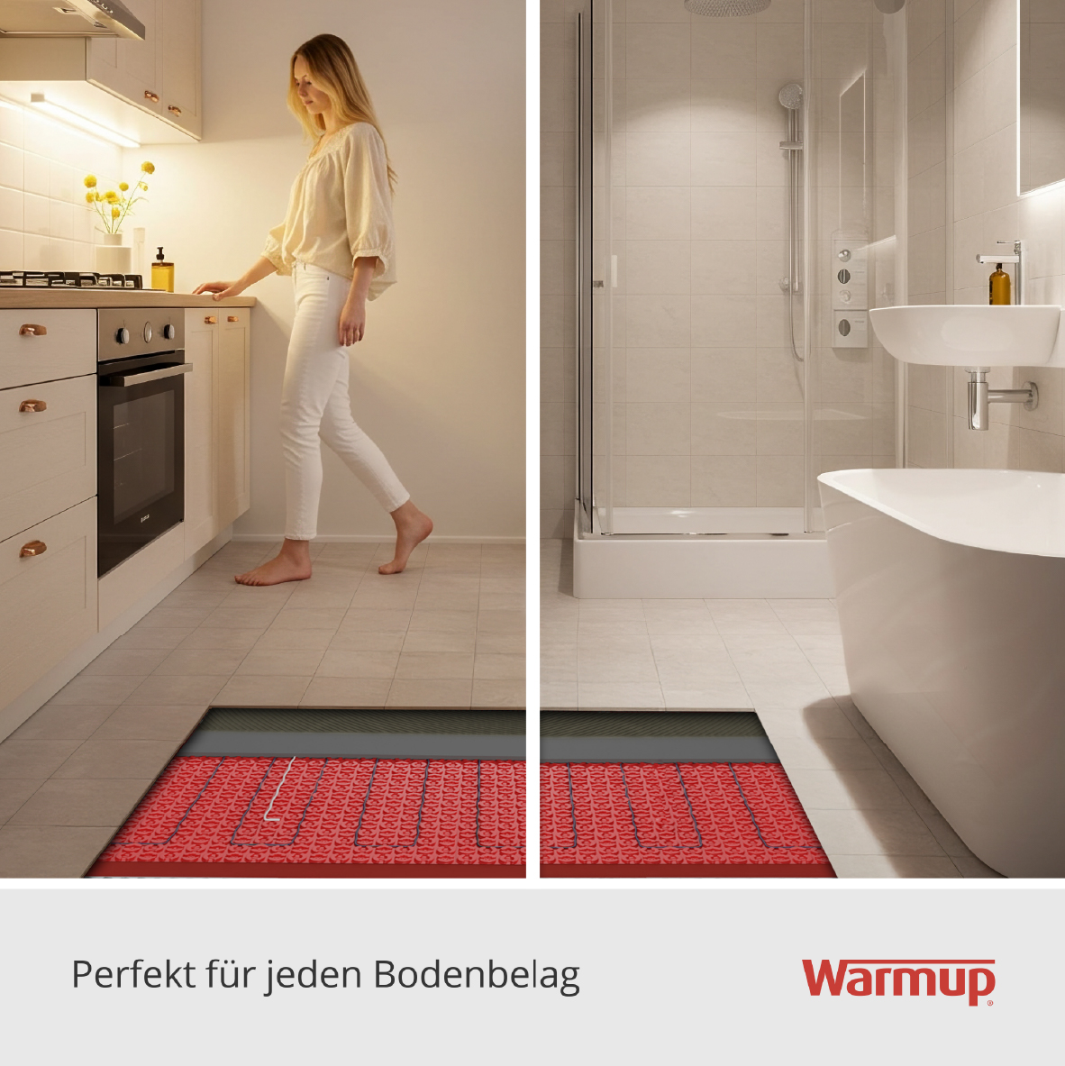 Ohne Text 3820050 Warmup DCM-PRO verwarmingskabel, 150 Watt, 1m², lengte 10,9m