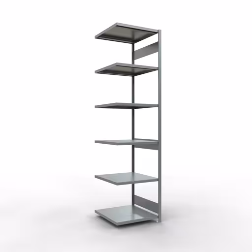 Aanbouwrekken, rekken, insteeksysteem MULTIplus250, 3000 x 750 x 800 mm (HxBxD), 7 planken, lengtestangen, verzinkt van Schulte Lagertechnik Aanbouwrekken, legbordstellingen, insteeksysteem MULTIplus250, 3000 x 750 x 800 mm (HxBxD), 7 legborden, lengtestangen, verzinkt, aanbouwplank, art.nr. 12987-75-LR