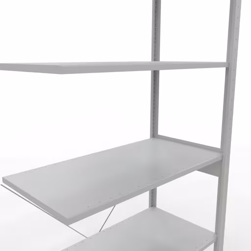 Productafbeelding nr. 13 van het artikel Aanbouwrekken, legbordstellingen, insteeksysteem MULTIplus85, 2500 x 1000 x 500 mm (HxBxD), 6 legborden, kruisschoor, RAL 7035 lichtgrijs Figuur nr. 13 van het artikel aanbouwrekken, legbordstellingen, insteeksysteem MULTIplus85, 2500 x 1000 x 500 mm, 6 legborden, RAL 7035 lichtgrijs uit de productgroep insteeksysteem van het merk Schulte Lagertechnik.