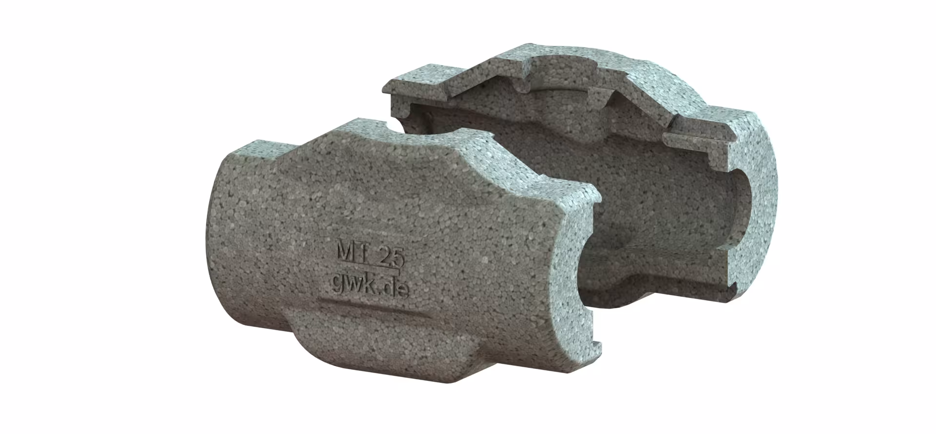 Fitting isolatieschaal uit EPP kast serie MT DN15 zilvergrijs voor multi- en thermostatische afsluiter van GWK Kuhlmann GWK EPP kastserie MT zilvergrijs voor multi- en thermostatisch ventiel, armatuurisolatie, art.nr. 5223015002