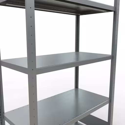 Figuur nr. 13 van het artikel basisrek, legbord, insteeksysteem MULTIplus330, 2000 x 1000 x 500 mm, 5 legborden, lengtestangen, verzinkt uit de insteeksysteem productgroep van Schulte Lagertechnik.