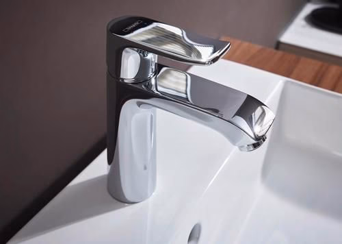 Hansgrohe METRIS 110 ééngreeps wastafelmengkraan, nominale breedte 15 ComfortZone 110 met verzinkbare afvoer G 1 1/4 inch chroom