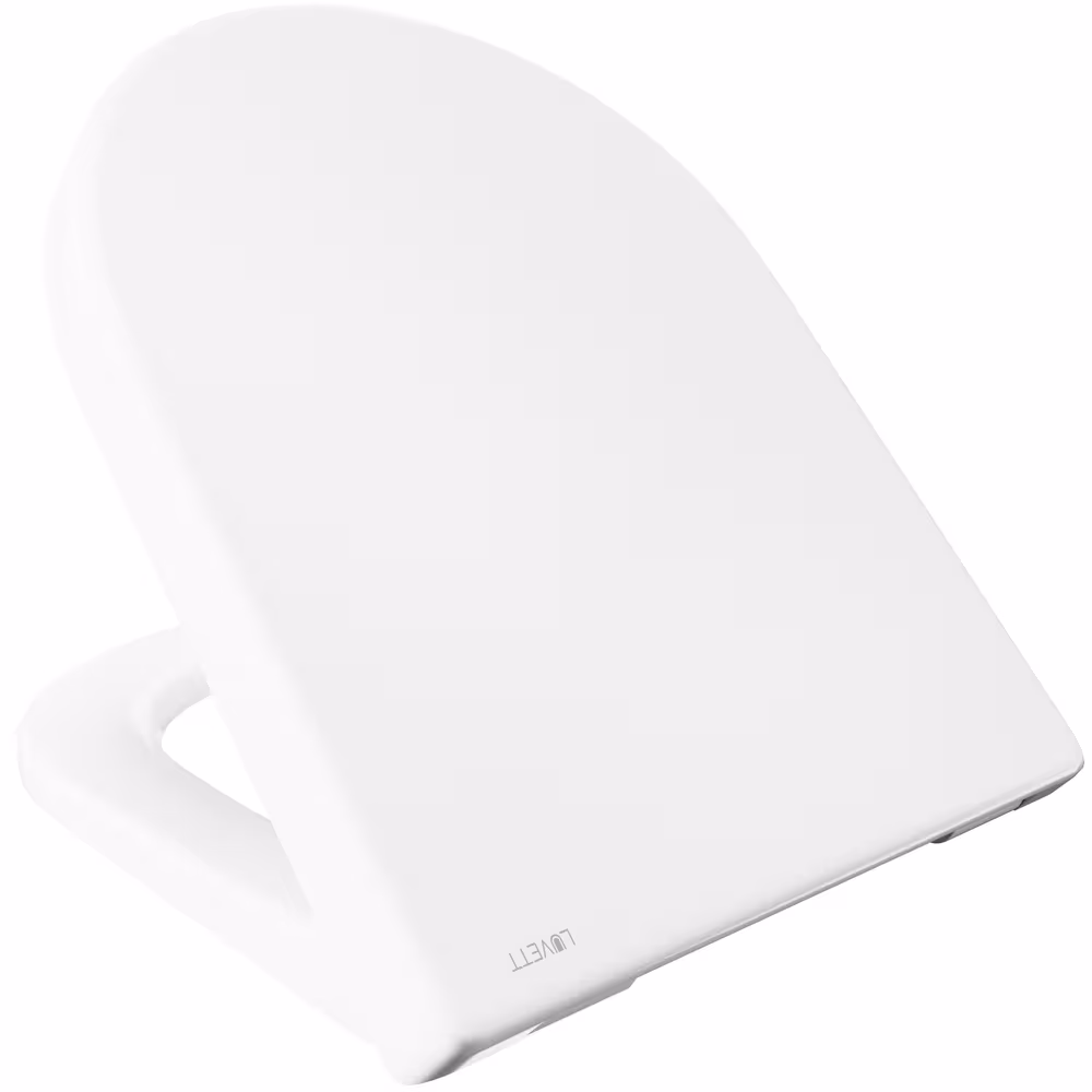 Figuur nr. 17 van het artikel toiletbril D650 D-vorm wit met softclose-mechanisme, o.a. voor ME van Starck uit de productgroep badkamerkeramiek van het merk LUVETT