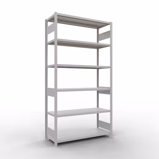 Figuur nr. 15 van het artikel basisplank, legplank, insteeksysteem MULTIplus250, 2500 x 1300 x 500 mm, 6 legborden, lengtestangen, RAL 7035 lichtgrijs uit de insteeksysteem productgroep van Schulte Lagertechnik.