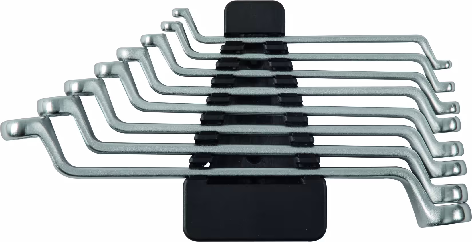 Dubbele ringsleutelset 8-delig 6 x 7 - 8 x 9 - 10 x 11 - 12 x 13 - 14 x 15 - 16 x 17 - 18 x 19 - 20 x 22 mm cliphouder, sleutel, art.nr. 4452