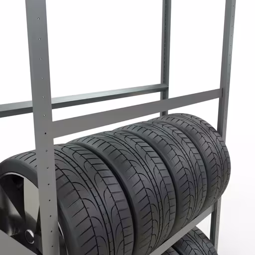 Figuur nr. 14 van het artikel basisrek, wielen-/bandenrek, 2750 x 1200 x 400 mm, verzinkt, 4 opslagniveaus met 150 kg vakbelasting per niveau uit de productgroep schapplanken van Schulte Lagertechnik