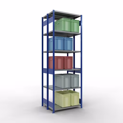 Andere weergave van het artikel basisplank, dubbele plank, plankinsteeksysteem MULTIplus250, 3000 x 1000 x (2x400) mm, 2x7 planken, RAL 5010 gentiaanblauw uit de categorie dubbele planken