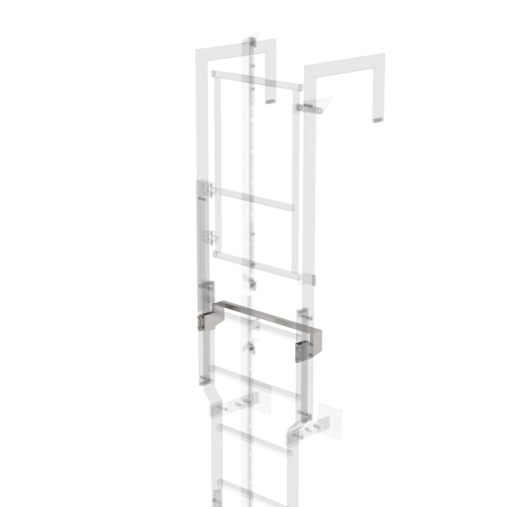 Munk-trap geschikt voor veiligheidsdeuren met valbeveiligingsrail, roestvrij staal, 100 mm opening, van Günzburger Steigtechnik Munk-trap geschikt voor veiligheidsdeuren met valbeveiligingsrail, roestvrij staal, uit de categorie valbeveiliging, artikelnummer 068971