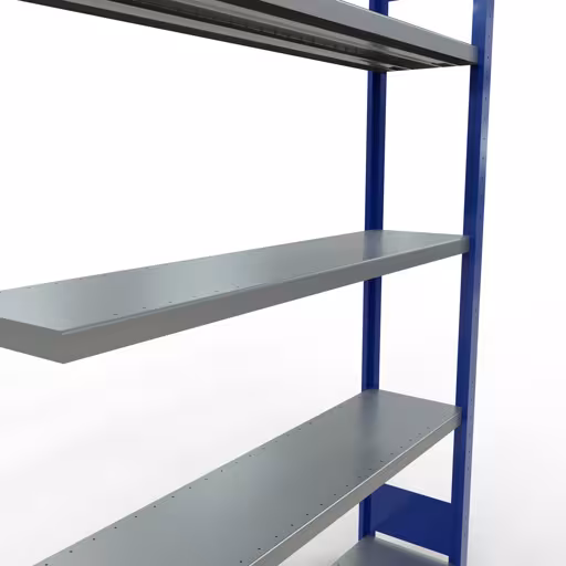 Afbeelding nr. 12 van het artikel aanbouwrekken, legbordstellingen, insteeksysteem MULTIplus250, 2000 x 1300 x 300 mm, 5 legborden, lengtestangen, RAL 5010 gentiaanblauw/verzinkt uit de productgroep insteeksysteem van Schulte Lagertechnik.