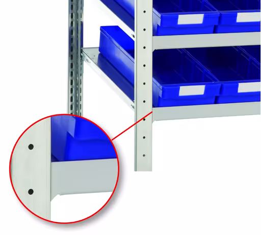 Lengtebalk, achterzijde, 1000 mm, RAL 7035 lichtgrijs, voor MULTIplus85 en MULTIplus150 schuine legborden van Schulte Lagertechnik Lengtebalk, achter, 1000 mm, RAL 7035 lichtgrijs, voor MULTIplus85 en MULTIplus150 schuine planken, schuine vloerplanken, art.nr. 33416-25-S14