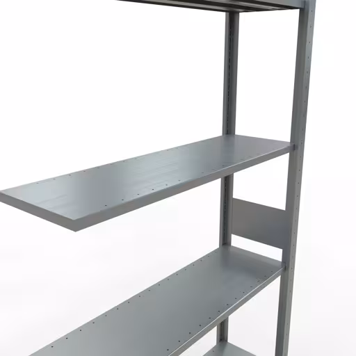 Aanbouwrekken, rekken, insteeksysteem MULTIplus150, 3000 x 1000 x 300 mm, 7 legborden, lengtestangen, verzinkt van Schulte Lagertechnik uit de categorie insteeksystemen