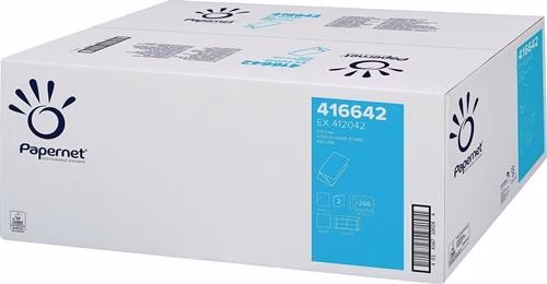 Gevouwen handdoek, 2-laags, wit, lengte ca. 240 mm x breedte ca. 230 mm, van het merk Papernet Gevouwen witte papieren handdoek van 2 lagen, circa 240 mm lang x circa 230 mm breed, uit de categorie Schoonmaak- en poetsdoeken, Handdoeken, Handdoekrollen, artikelnummer 9000469125