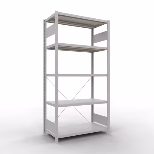 Figuur nr. 14 van het artikel basisplank, legbord, insteeksysteem MULTIplus330, 2000 x 1000 x 500 mm, 5 legborden, kruisschoor, RAL 7035 lichtgrijs uit de productgroep insteeksysteem van Schulte Lagertechnik.