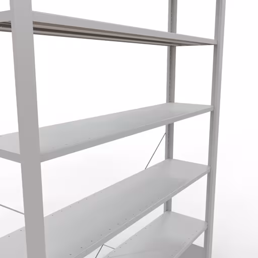 Afbeelding nr. 12 van het artikel, kantoorrekken, insteeksysteem MULTIplus85, 2300 x 1300 x 300 mm, 7 planken, zonder aanslaglijst, lichtgrijs uit de productgroep kantoorrekken van Schulte Lagertechnik