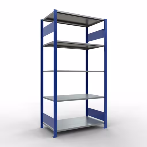 Figuur nr. 15 van het artikel basisrek, legbord-insteeksysteem MULTIplus85, 2000 x 1000 x 600 mm, 5 legborden, RAL 5010 gentiaanblauw uit de productgroep insteeksysteem van het merk Schulte Lagertechnik.