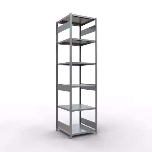 Figuur nr. 13 van het artikel basisplank, legplank, insteeksysteem MULTIplus250, 3000 x 750 x 800 mm, 7 legborden, lengtestangen, verzinkt uit de insteeksysteem productgroep van Schulte Lagertechnik.