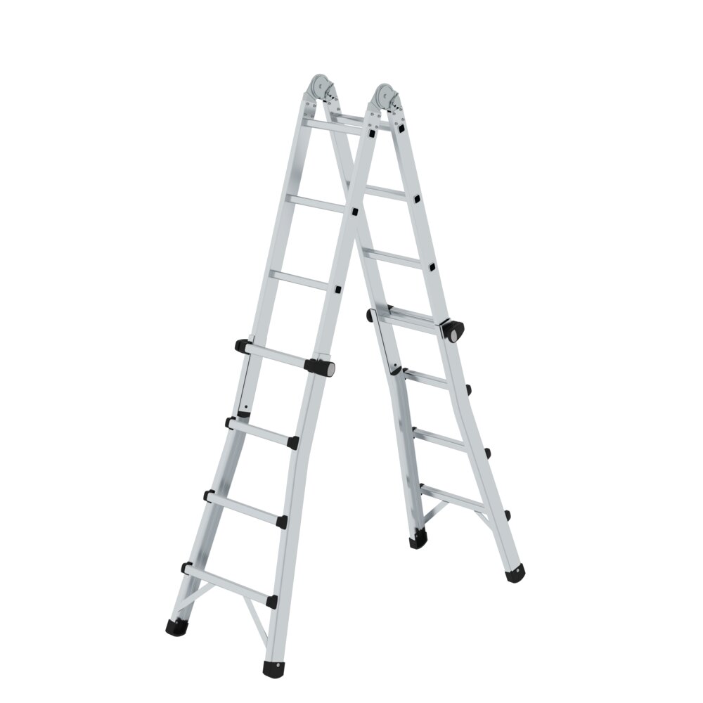 Munk telescopische ladder 4-delig zonder dwarsbalk 4x4 sporten