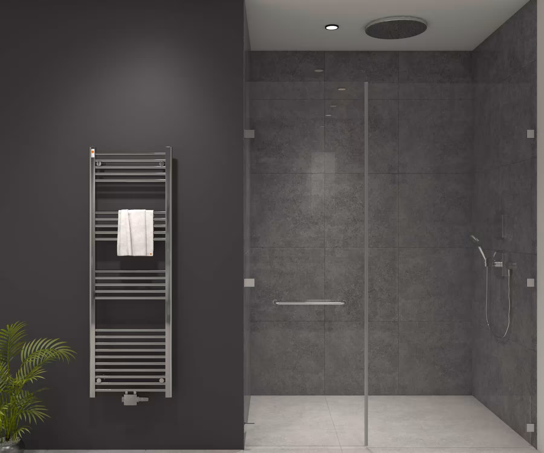 MERT badkamerradiator chroom recht, middenaansluiting, badkamerradiator, art.nr. 3-50x150 st