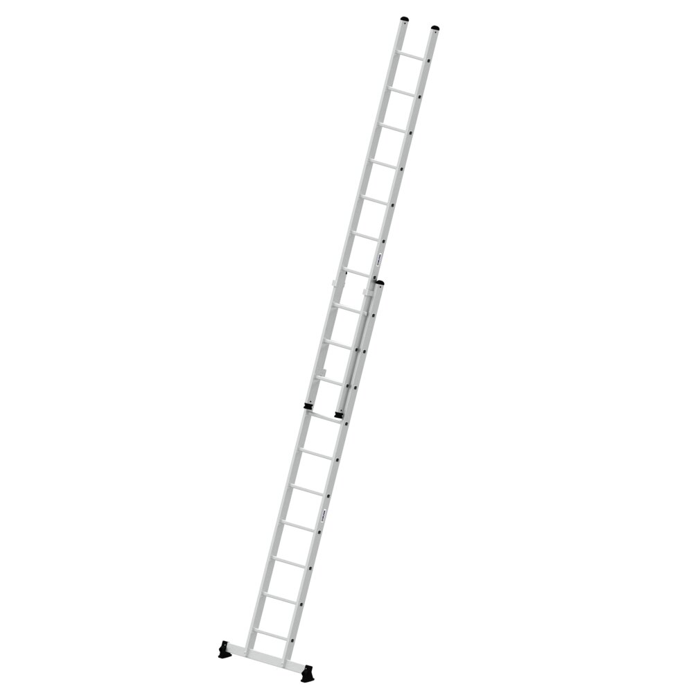 Munk 2-delige sportverlengladder met nivello® dwarsbalk, 2x10 sporten, van Günzburger Steigtechnik Munk 2-delige uitschuifladder met Nivello® dwarsbalk uit de categorie uitschuifladders en touwladders, artikelnummer 020410