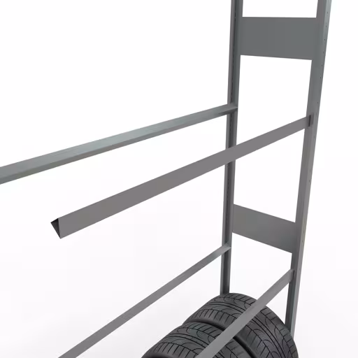 Figuur nr. 7 van het artikel aanbouwrek, wielen-/bandenrek, 4500 x 1300 x 400 mm, verzinkt, 6 opslagniveaus met 150 kg vakbelasting per niveau uit de productgroep stellingrekken van het merk Schulte Lagertechnik