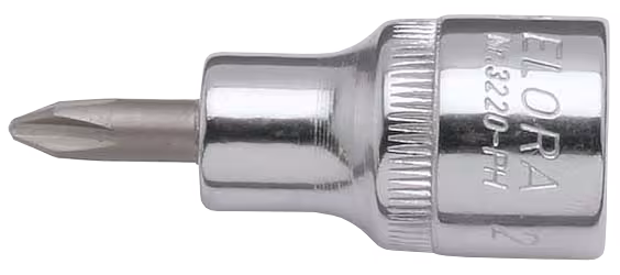Schroevendraaierbit 1/2", Phillips 3220-PH 4 van ELORA Schroevendraaierdop 1/2", Phillips, ELORA-3220-PH uit de categorie dopsleutelassortiment 1/2" met artikelnr. 3220000042000