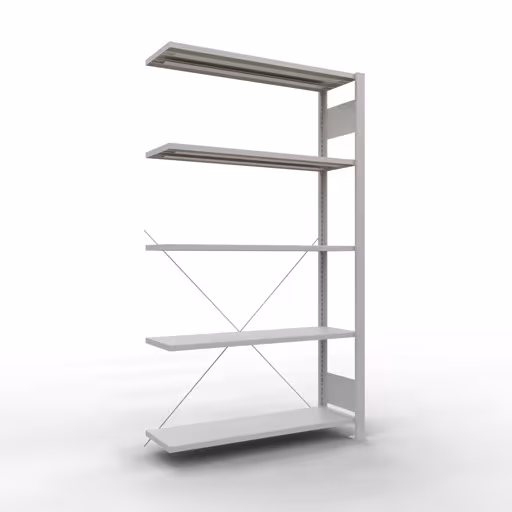 Afbeelding nr. 14 van het artikel, kantoorrekken, insteeksysteem MULTIplus85, 1800 x 1000 x 300 mm, 5 legborden, zonder aanslaglijst, lichtgrijs uit de productgroep kantoorrekken van Schulte Lagertechnik