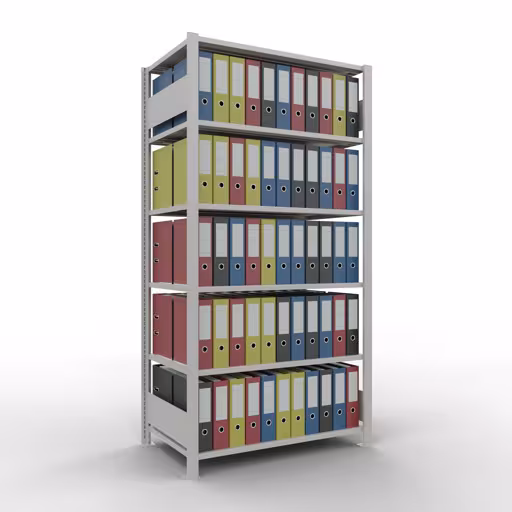 Figuur nr. 12 van het artikel basisplank, kantoorplank, insteeksysteem MULTIplus150, 2000 x 1000 x 600 mm, 6 planken, zonder middenaanslag, lichtgrijs uit de productgroep kantoorplanken van het merk Schulte Lagertechnik